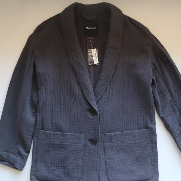 NEW Madewell Grey Lightspun Dorset Single Breasted Slouchy Blazer Size XS - Picture 11 of 13
